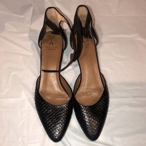 Aquatalia ankle strap shoes